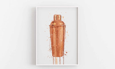Cocktail Shaker Wall Art Print (Copper)