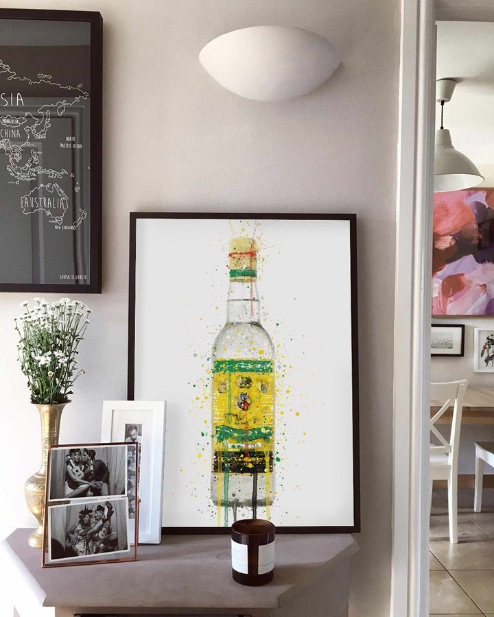 Wandbild Rumflasche 'Ananaspunsch'