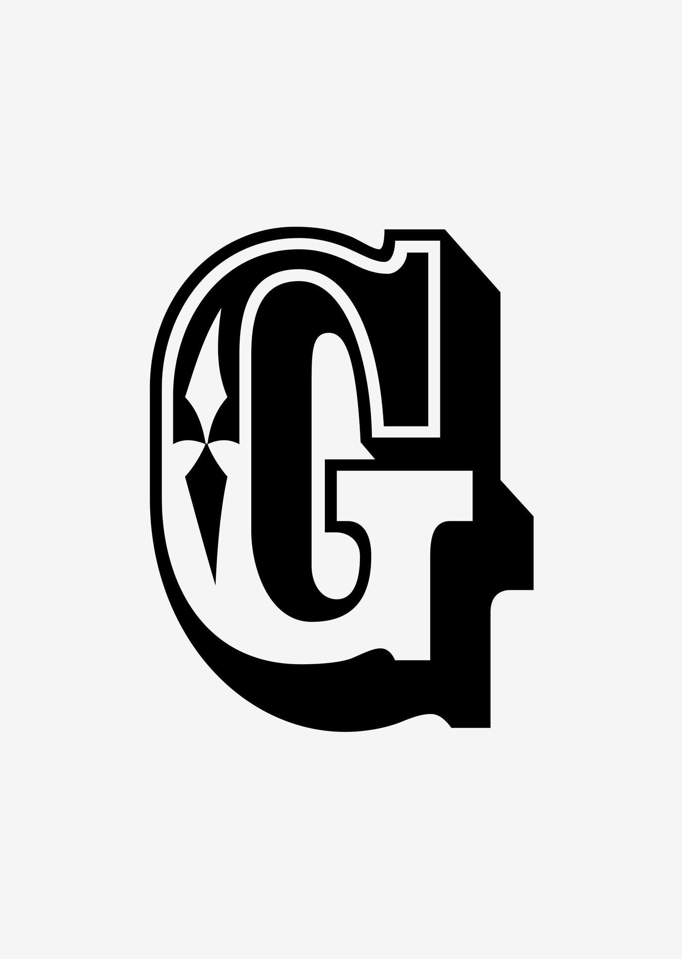 Typographic Wall Art Print 'G'