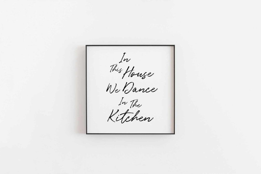 Typografisches Wandbild 'In This House We Dance 2.0'