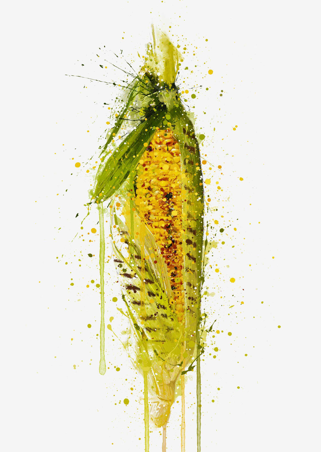 Gegrillter Mais-Gemüse-Wand-Kunstdruck