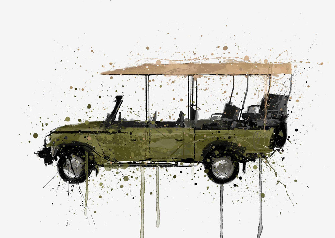 Safari 4 x 4 Fahrzeug Wand Kunstdruck