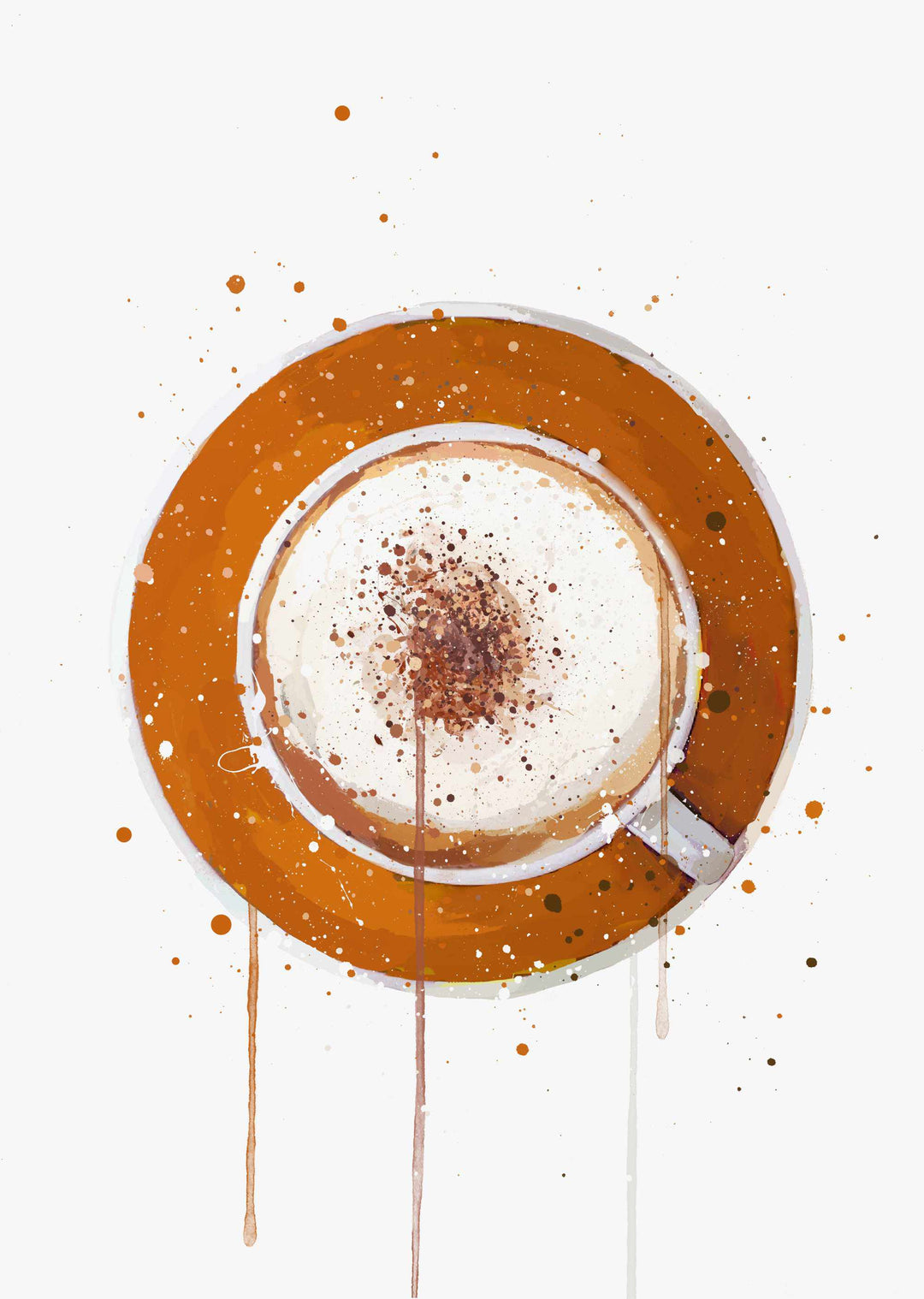 Kaffee Wandbild 'Cappuccino Orange'