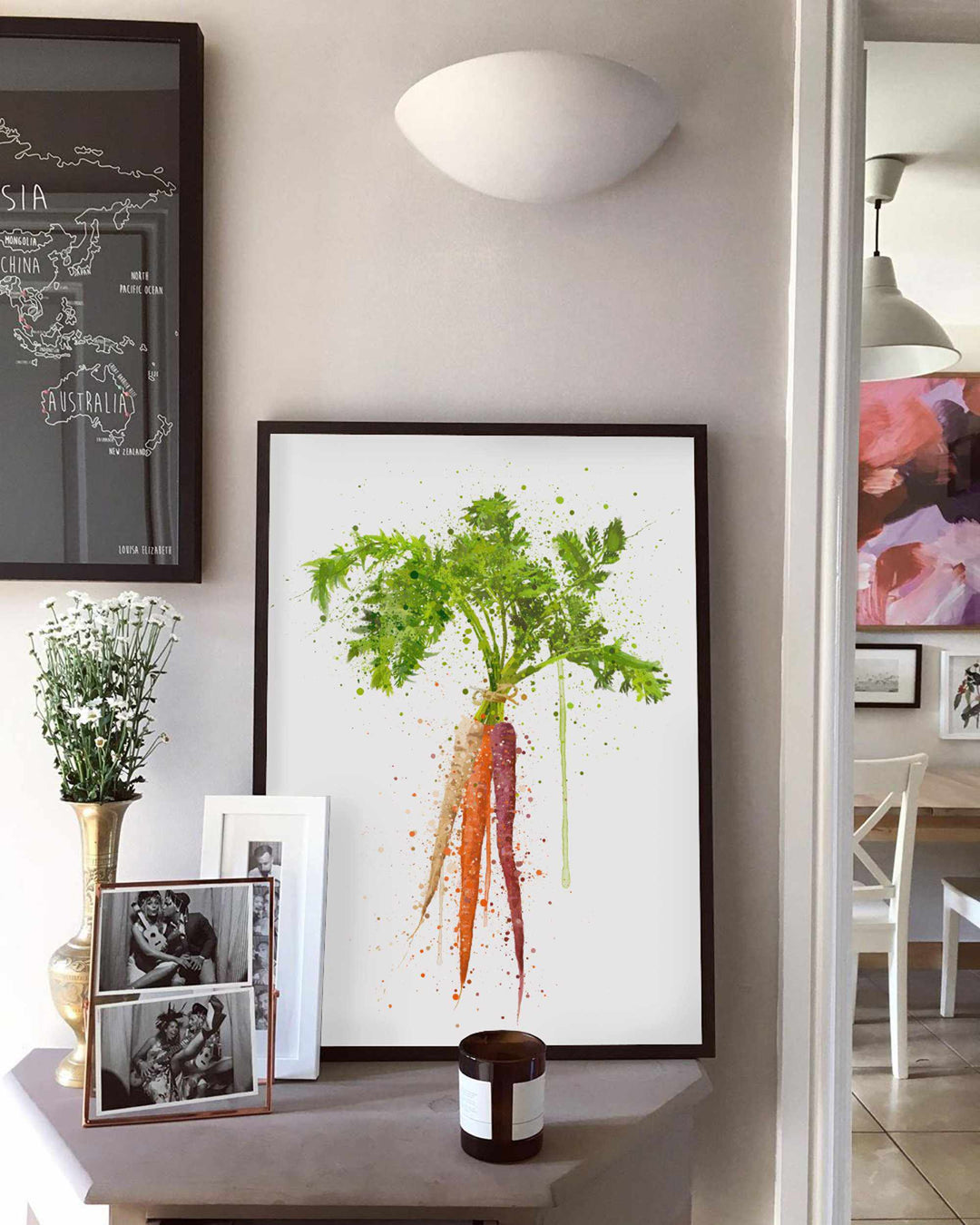 Regenbogen-Karotten-Gemüse-Wand-Kunstdruck