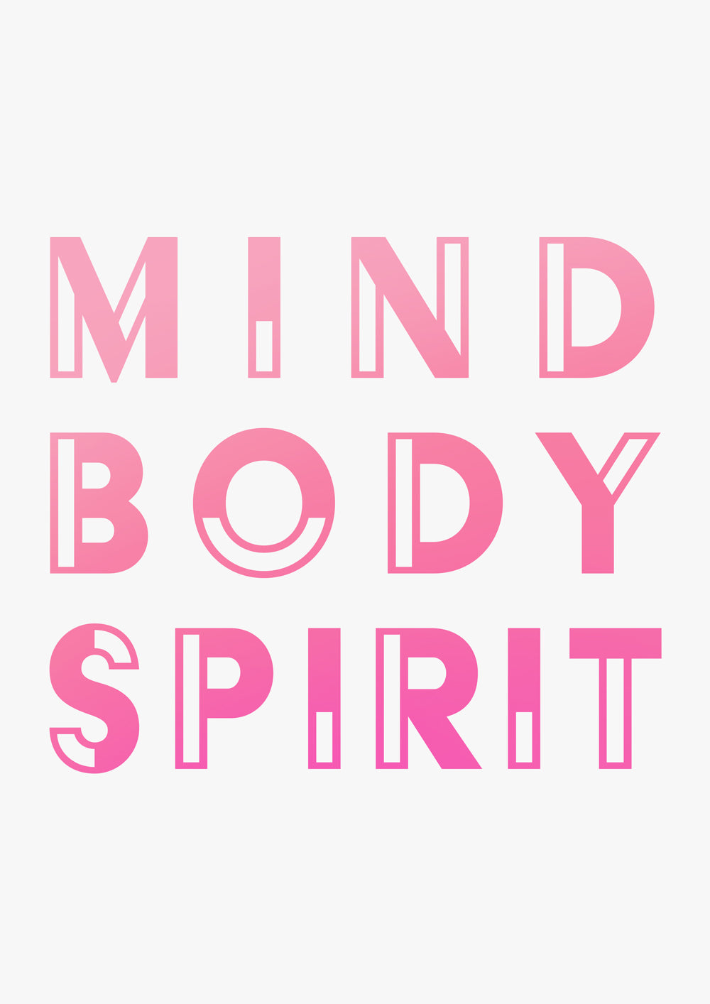 Gesetz der Anziehung Affirmation Typografie Wand Kunstdruck Positives Zitat Poster 'Mind Body Spirit'