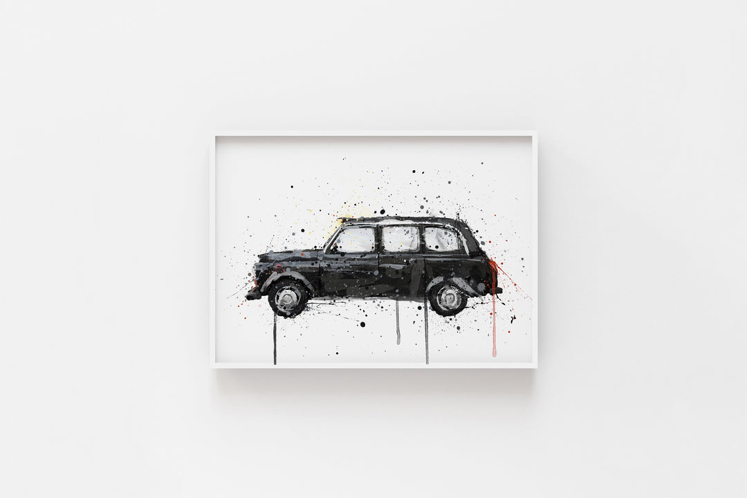 Schwarzes Taxi Taxi Wand Kunstdruck