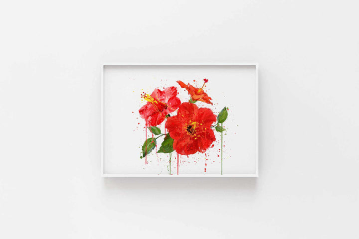 Blumen Wandbild 'Roter Hibiskus'
