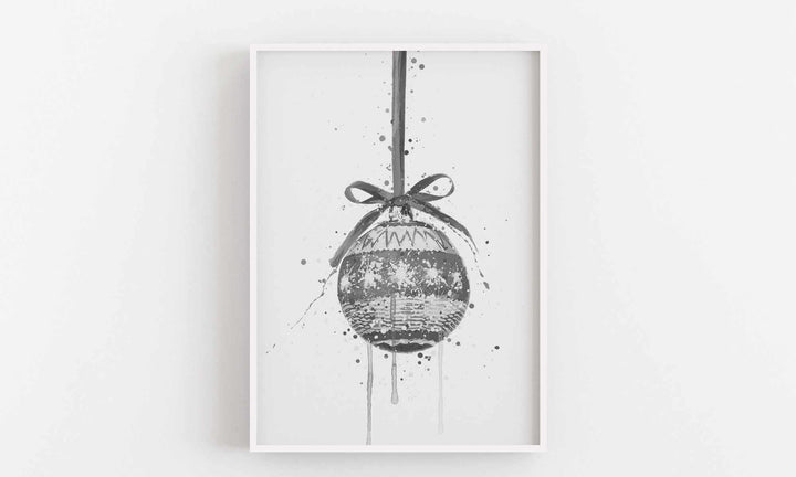 Weihnachtskugel-Wand-Kunstdruck, moderne und stilvolle Weihnachtsdekoration, alternative Weihnachtsdekoration