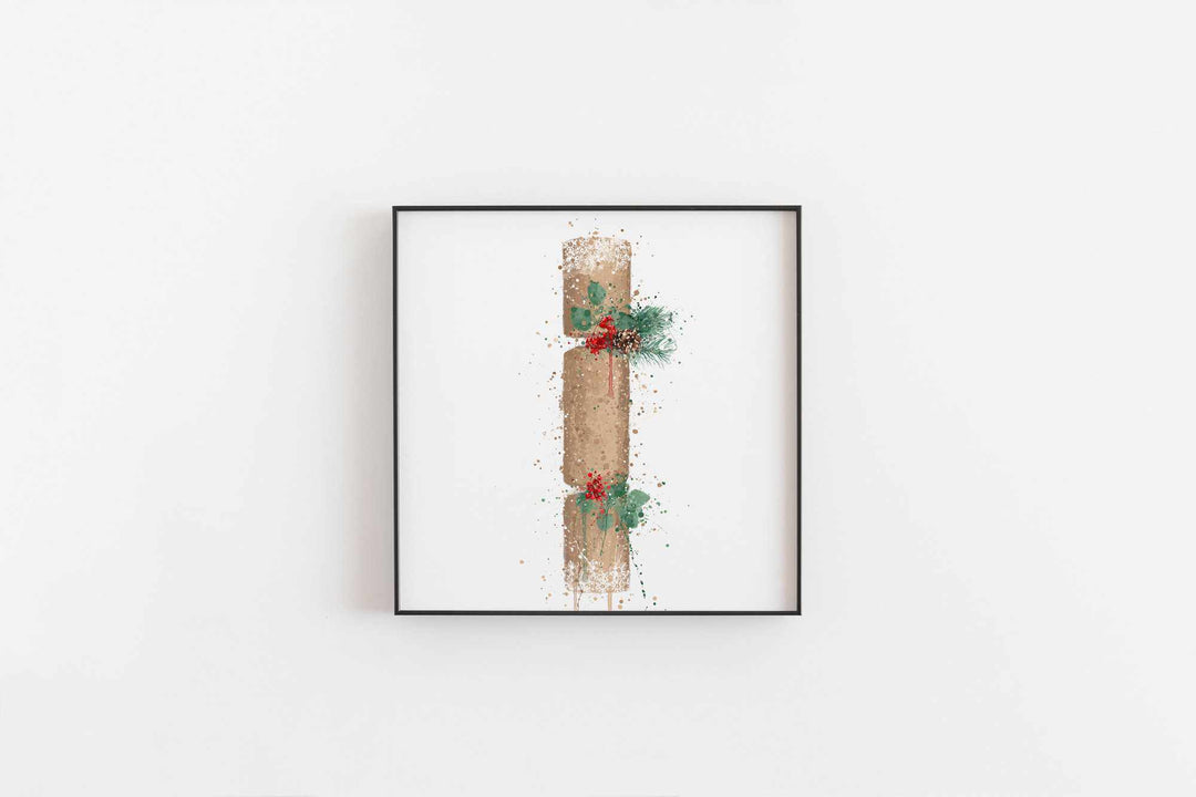 Weihnachts-Cracker-Wand-Kunstdruck, moderne und stilvolle Weihnachtsdekoration, alternative Weihnachtsdekoration
