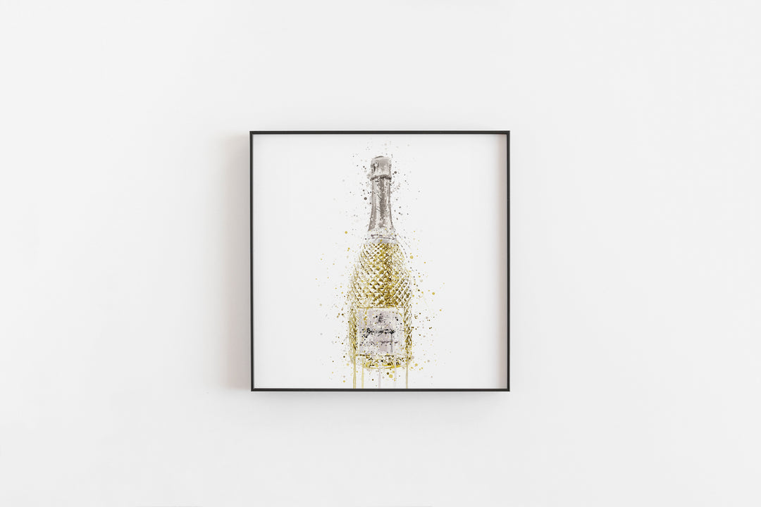 Prosecco Flasche Wandbild 'Opulence'
