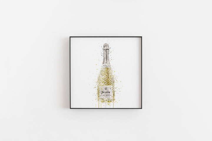 Prosecco Flasche Wandbild 'Opulence'