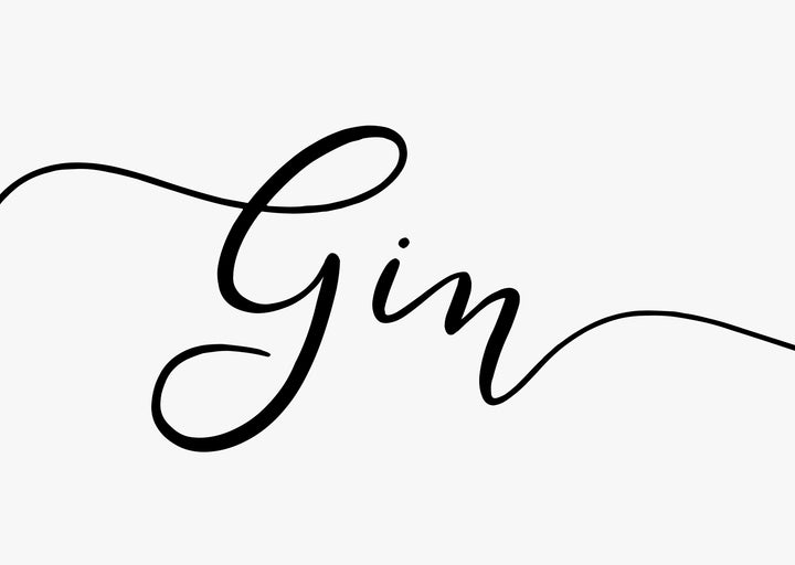 Typografisches Wandbild 'Gin' (horizontal)