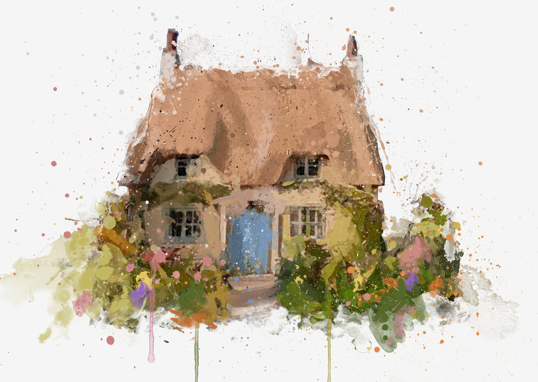 Thatched Cottage Wall Art Print