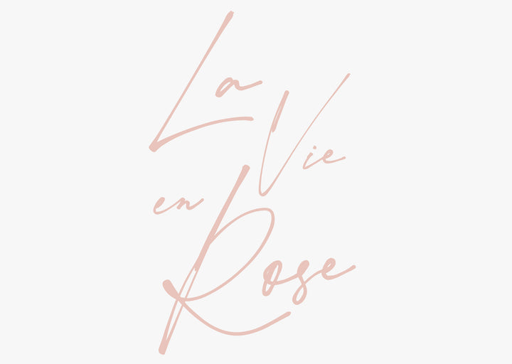 Typografisches Wandbild 'La Vie En Rose' (Horizontal) 