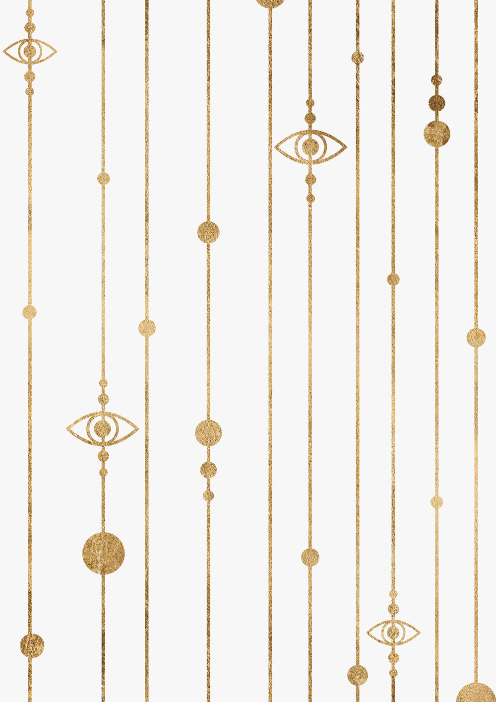 Cosmos Astrology Zodiac Horoscope Gold Planets and All Seeing Eye Wall Art Print 'Triangulum'