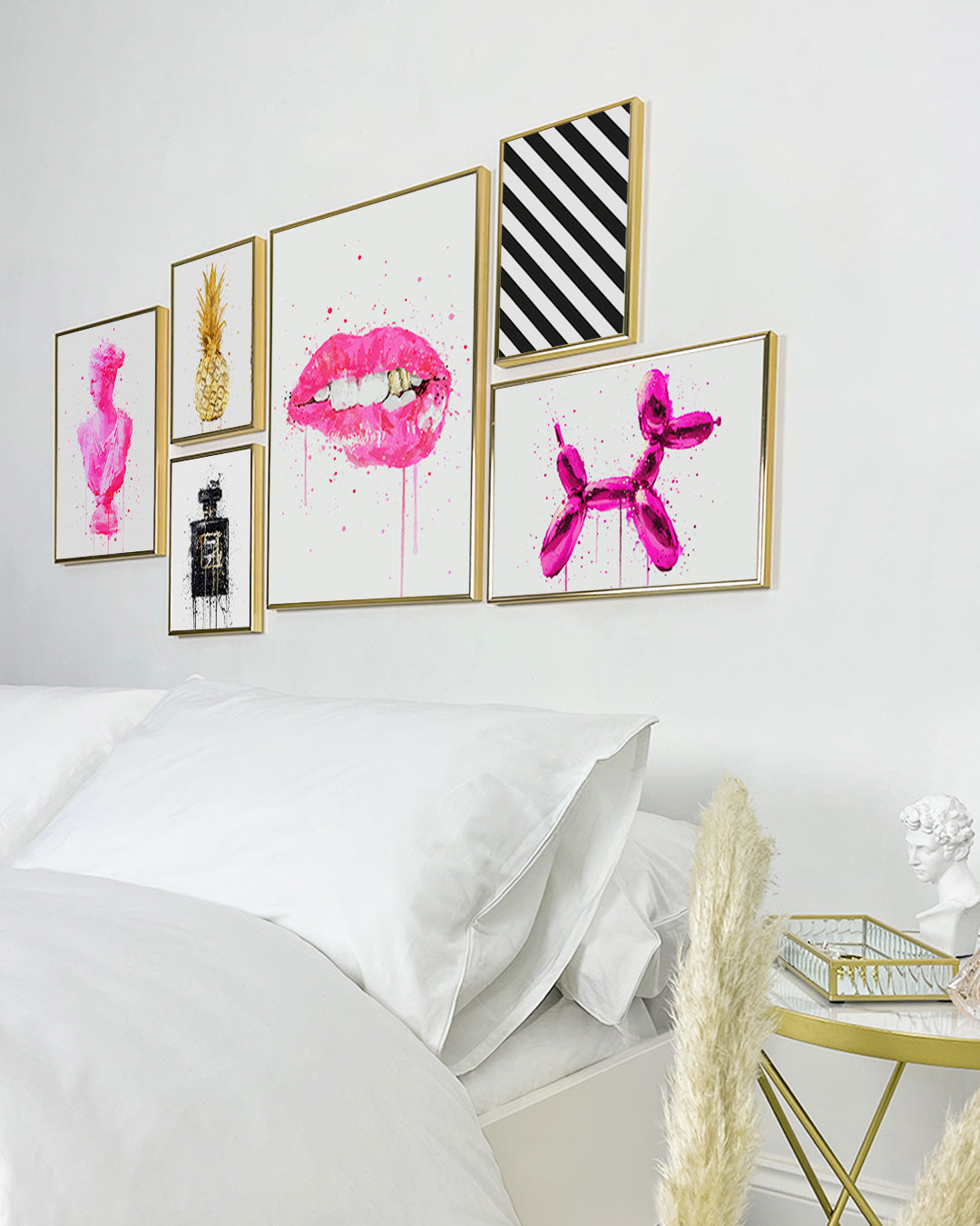 Pop Art Lippen Wandbild 'Hot Pink'