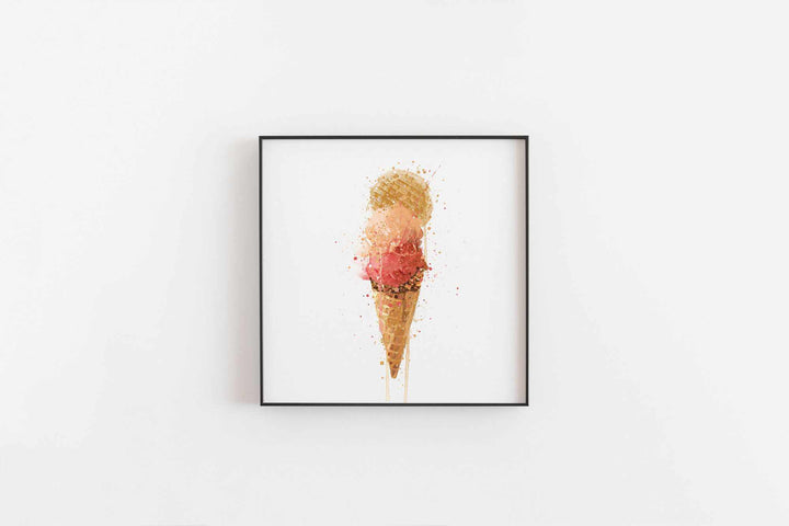 Ice Cream Wall Art Print 'Gelato'