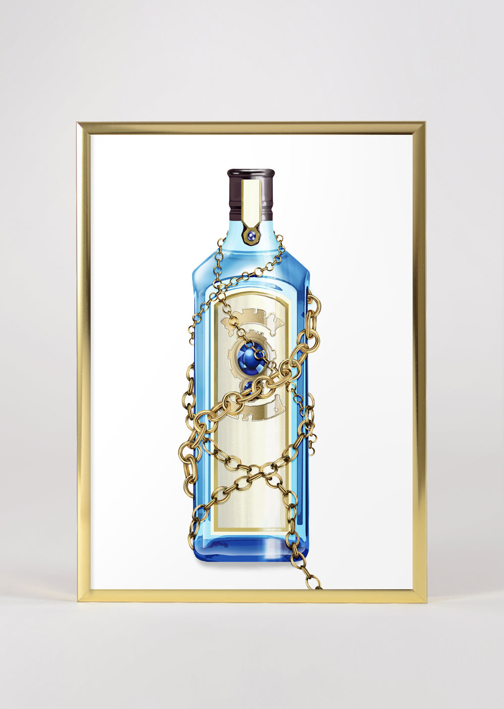 Gin Bottle Wandbild "Barockflasche II"
