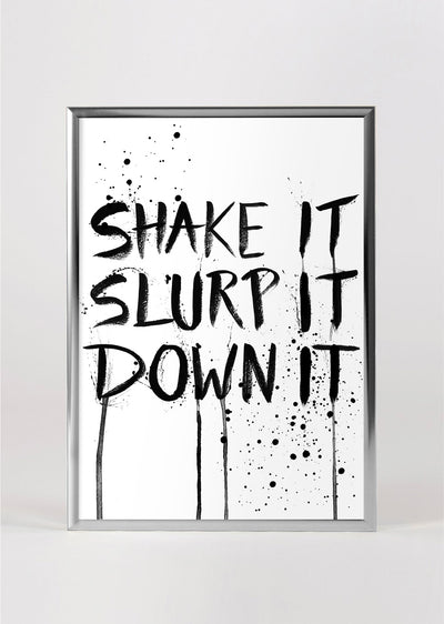 Shake It Typographic Wall Art Print