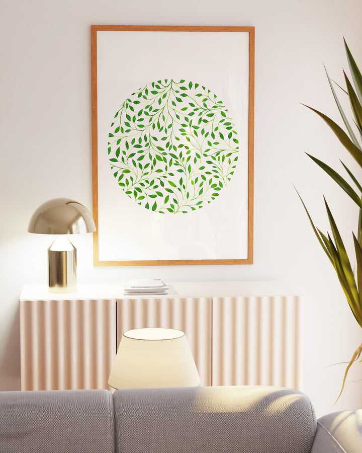 Botanischer Kunstdruck 'Green Sphere' - Pflanzendrucke, botanische Kunstdrucke und botanische Illustrationen