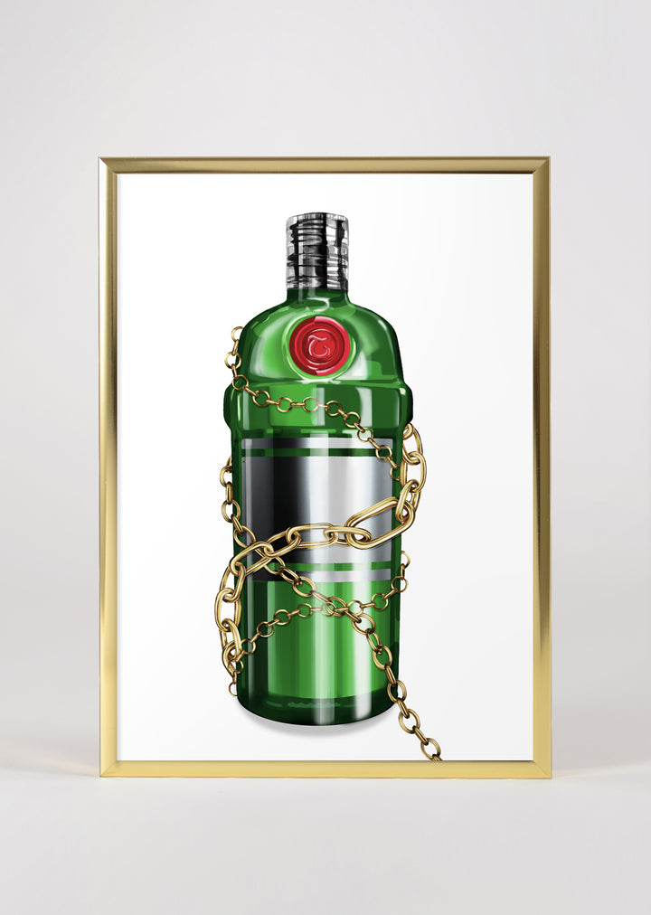 Gin Flaschen Wandbild 'Barockflasche VIII'