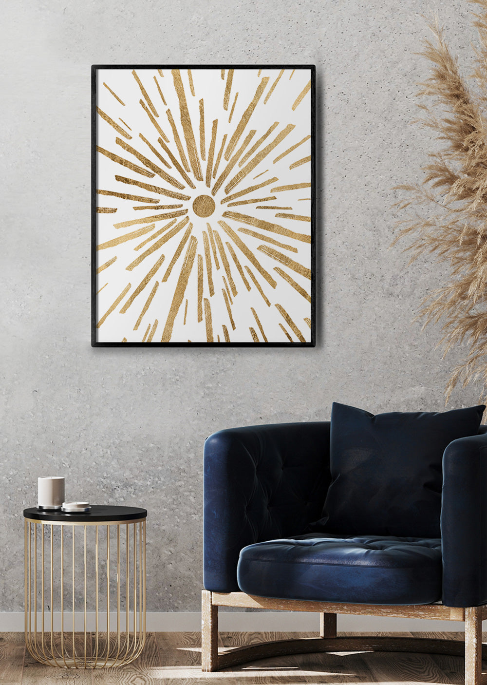 Large Abstract Wall Art Print Gold 'Sonic Boom', Modern Abstract, Large Abstract Artwork, Abstract Wall Decor