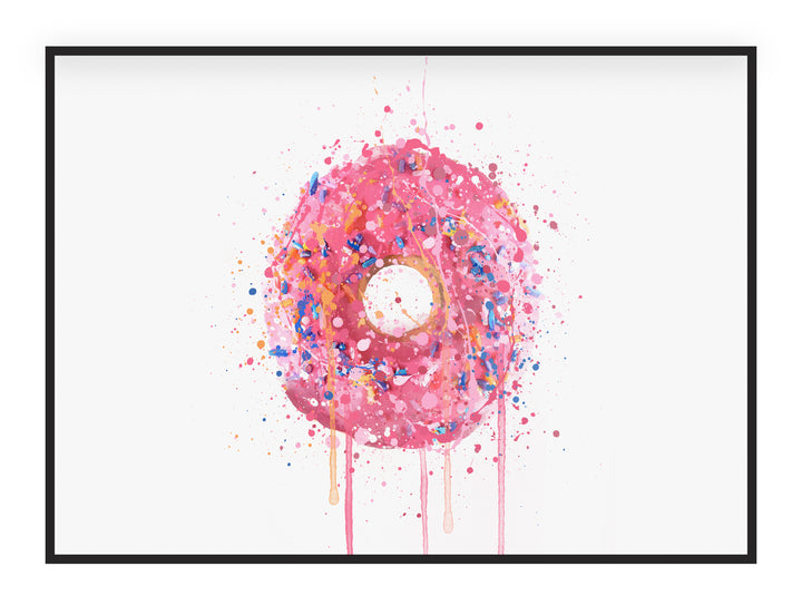 Cake Wall Art Print 'Doughnut' (Horizontal)