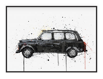 Black Cab Taxi Wall Art Print