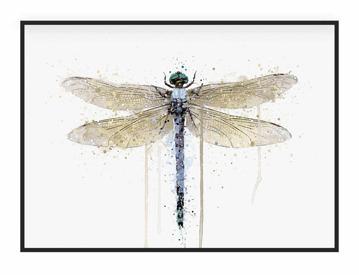 Dragonfly Wall Art Print ‘Powder Blue’