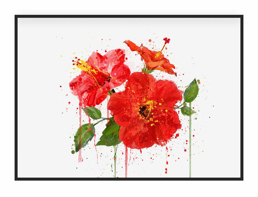 Blumen Wandbild 'Roter Hibiskus'
