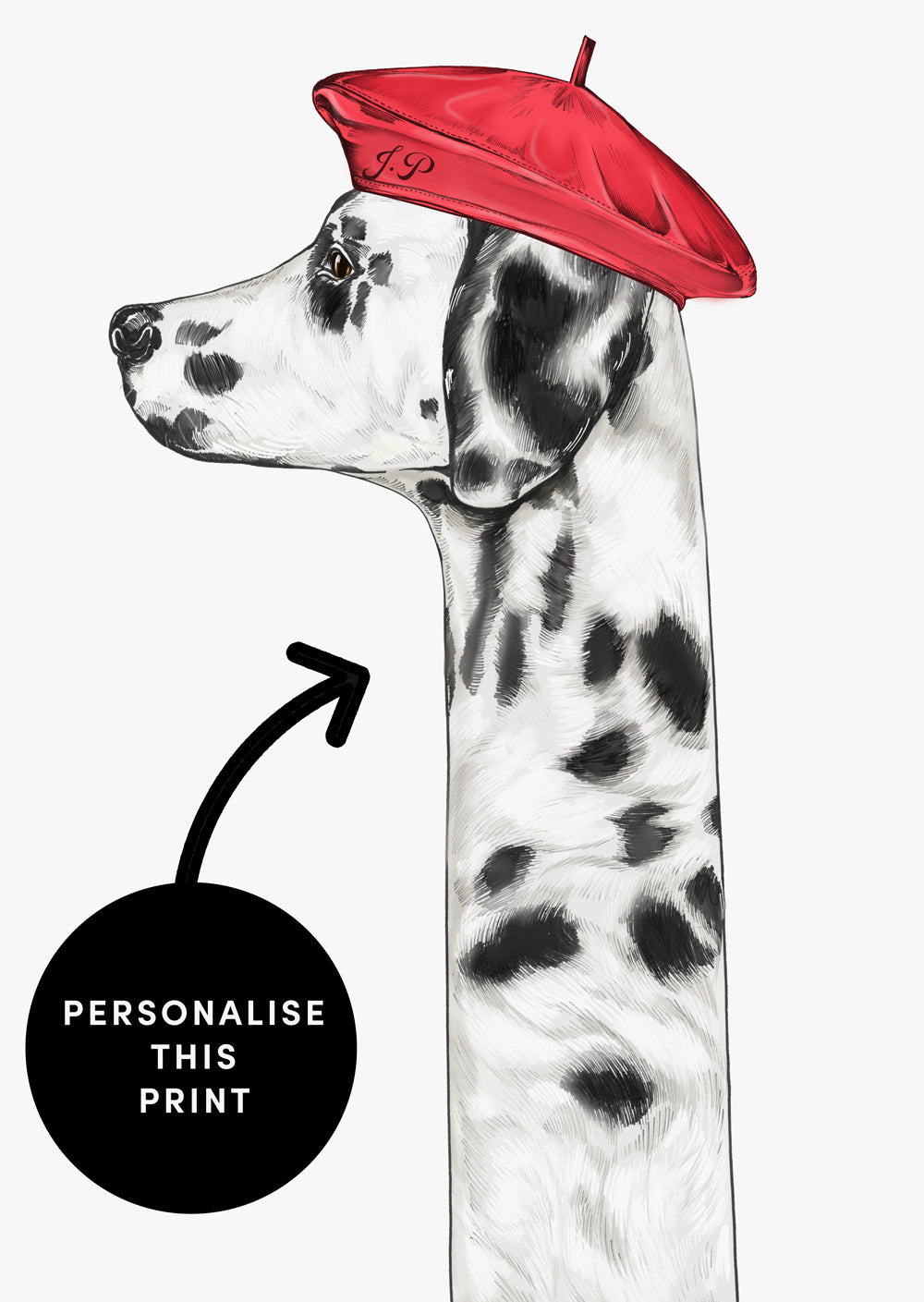 Designer Dog Wall Art Print 'Ms Vernier'