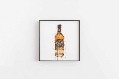 Whisky Bottle Wall Art Print 'Highland Monarch'
