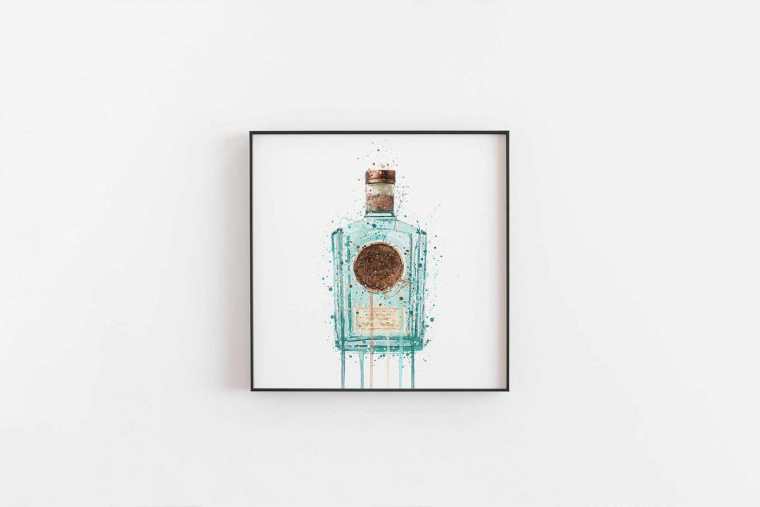 Gin Bottle Wall Art Print 'Art Deco'