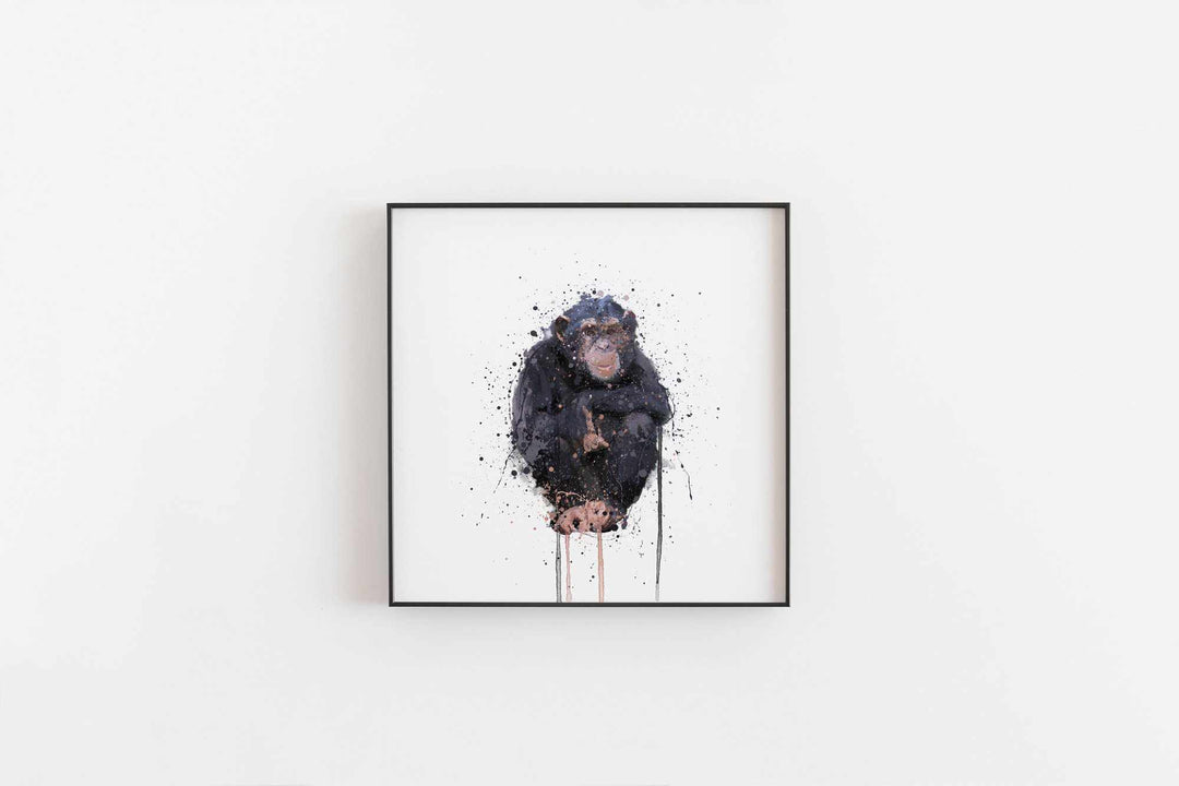 Affe Wandbild 'Schimpanse'