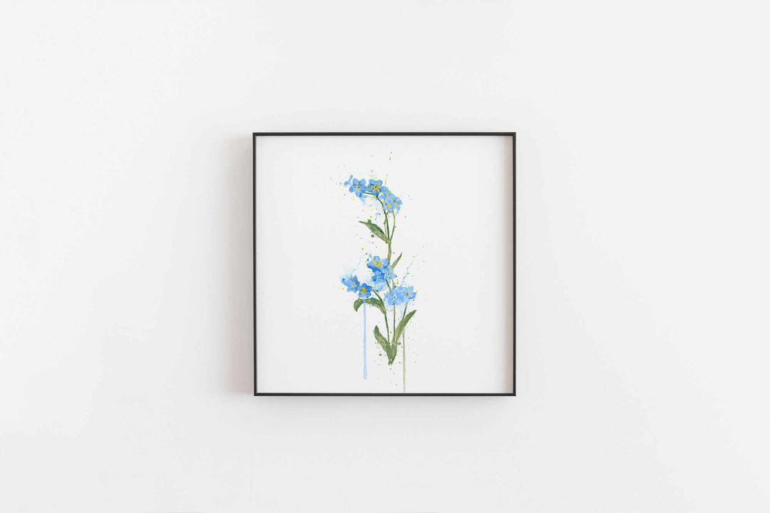 Flower Wall Art Print ‘Forget Me Not'