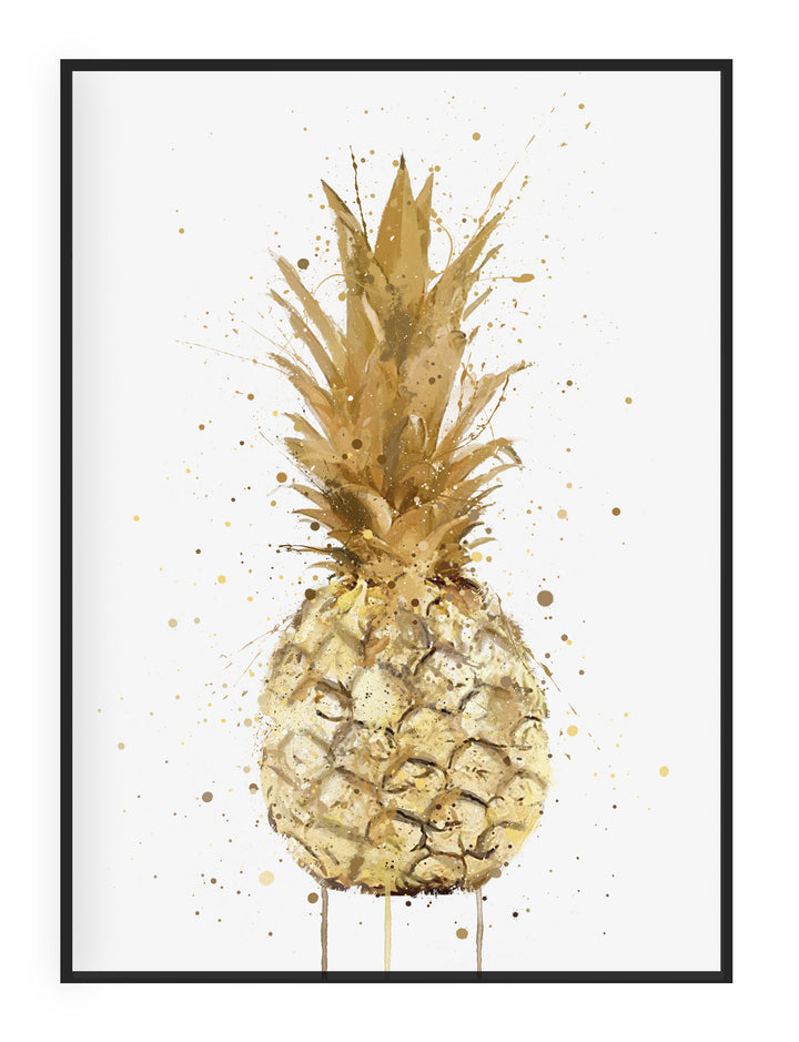 Gold Pineapple' Wall Art Print