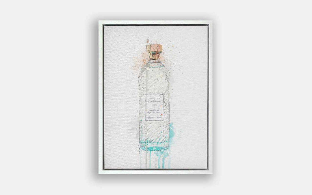 Premium Canvas Wall Art Print Gin Bottle 'Hebridean Hue'-We Love Prints