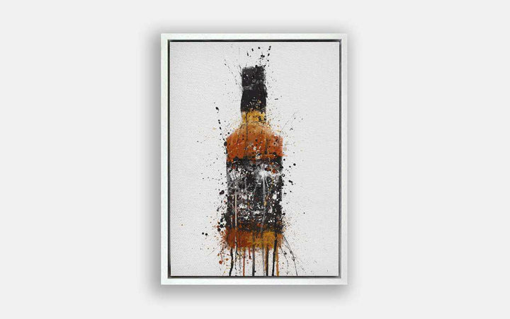 Premium Canvas Wall Art Print Whiskey Bottle 'Umber'-We Love Prints