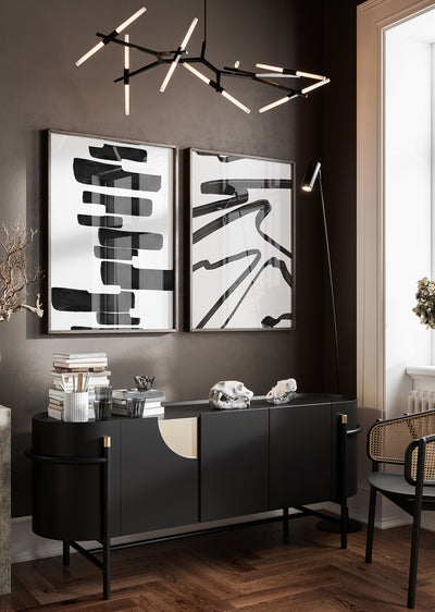 Black and White Abstract Wall Art Print (7)