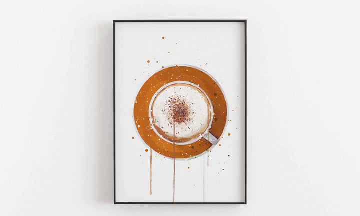 Kaffee Wandbild 'Cappuccino Orange'