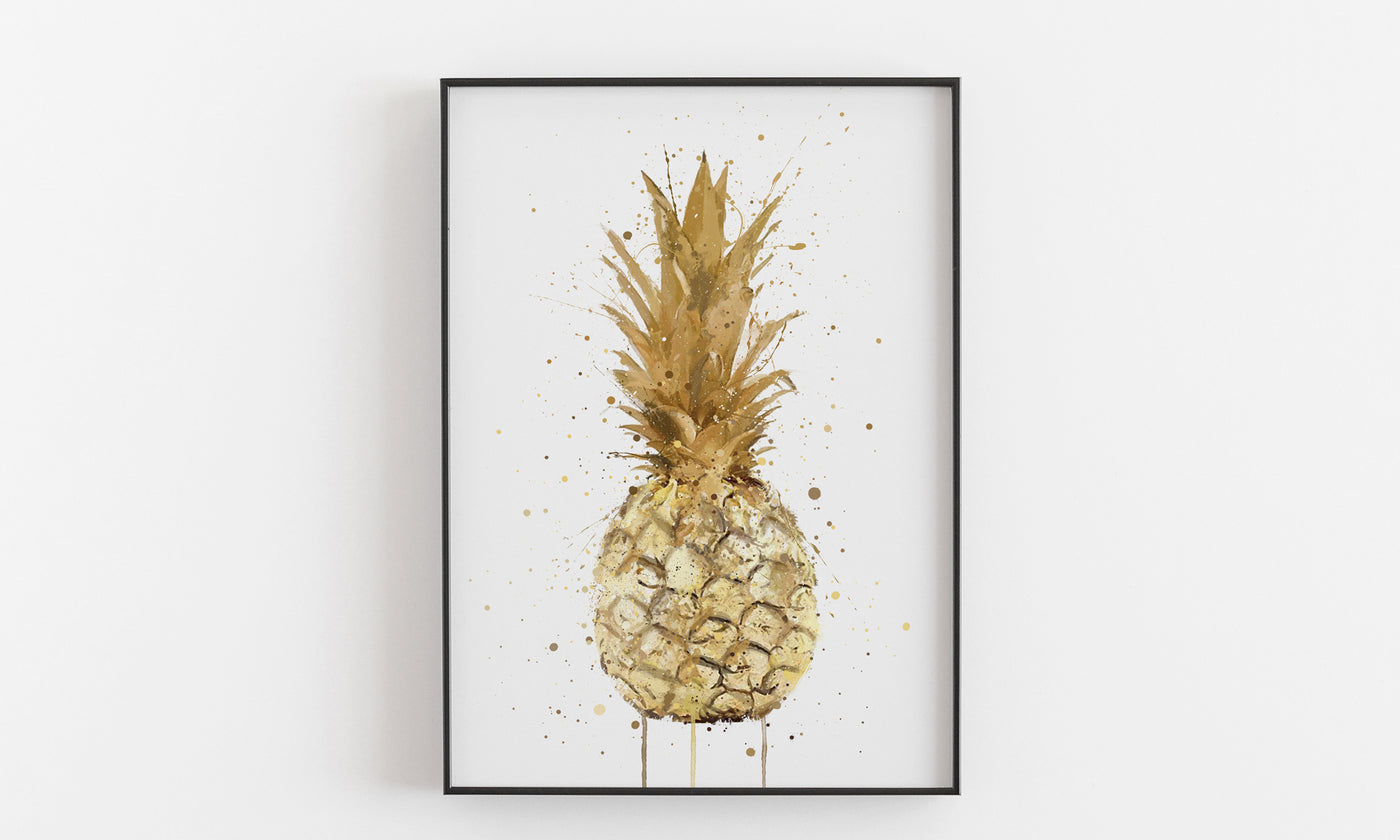Gold Pineapple' Wall Art Print