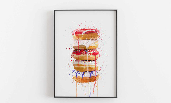 Donut-Stapel-Wand-Kunstdruck