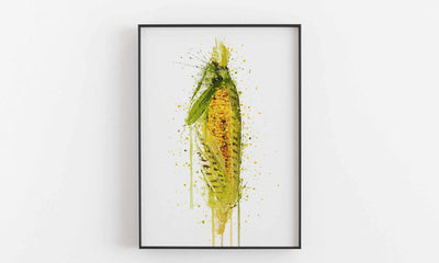Grilled Corn Vegetable Wall Art Print