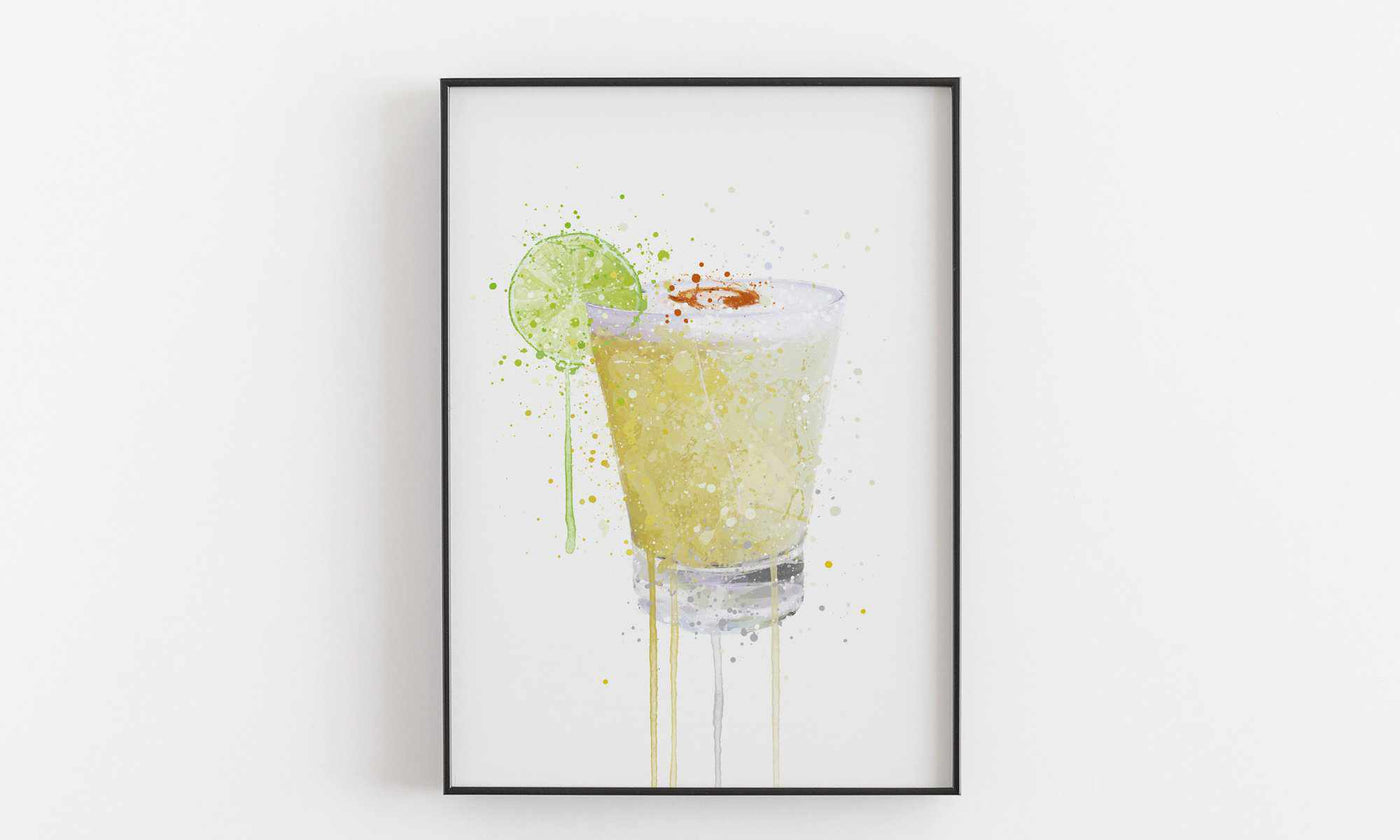 Pisco Sour Cocktail Wall Art Print