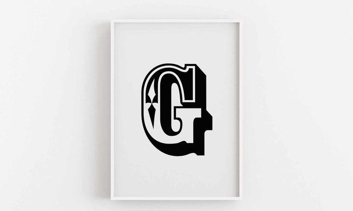 Typografisches Wandbild 'G'