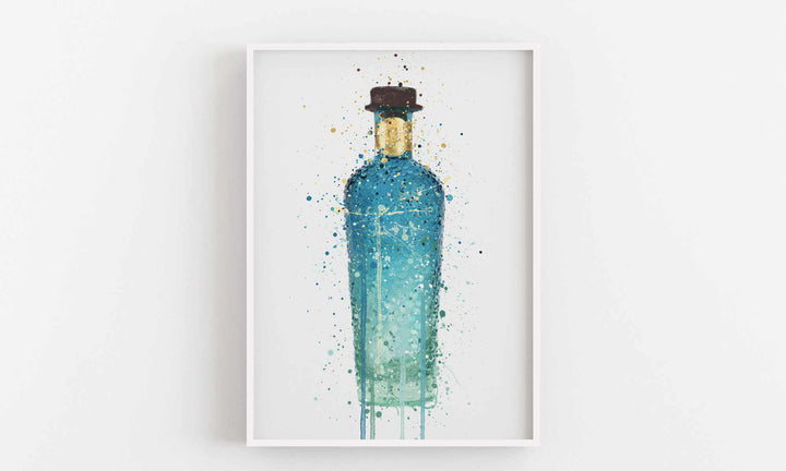 Gin Bottle Wall Art Print 'Atlantis'