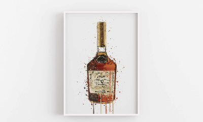 Liquor Bottle Wall Art Print 'Burnt Toffee'