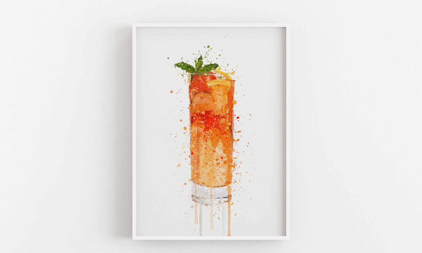 Summer Punch Cocktail Wall Art Print