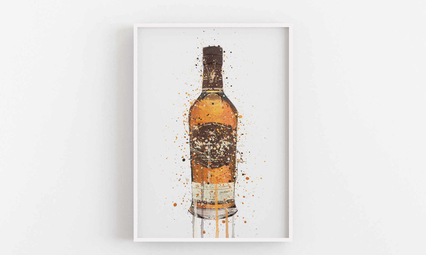 Whisky Bottle Wall Art Print 'Highland Monarch'