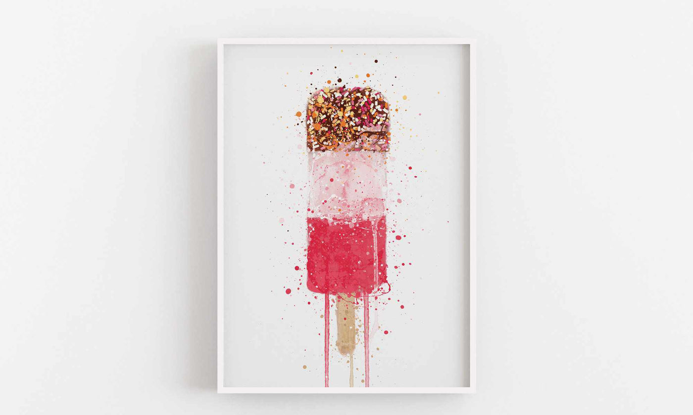 Ice Lolly Wall Art Print ‘Hundreds & Thousands’